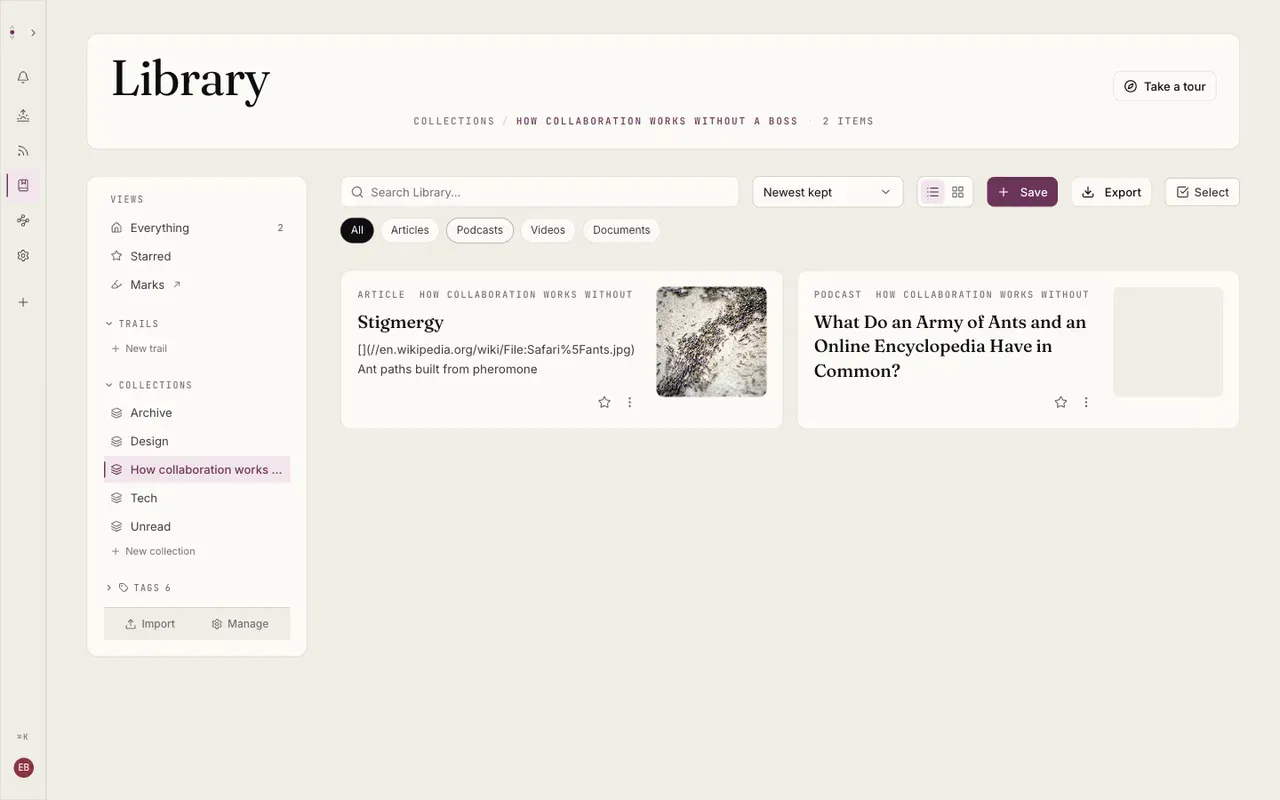 Omphalis digital library with articles, podcasts, and a collection